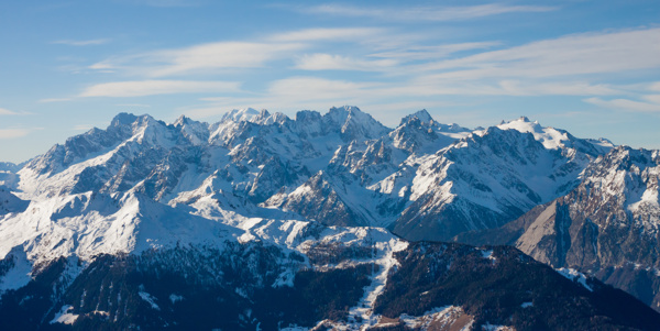 雪山顶部景色