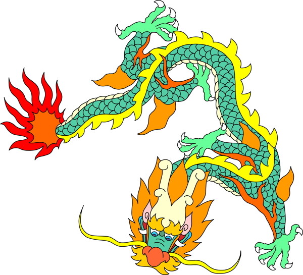 龙纹吉祥图案中国传统图案0023