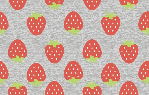 草莓数码印花图片