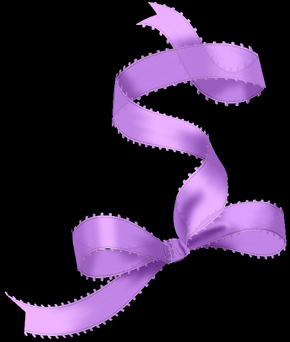 漂浮紫色丝带素材图片