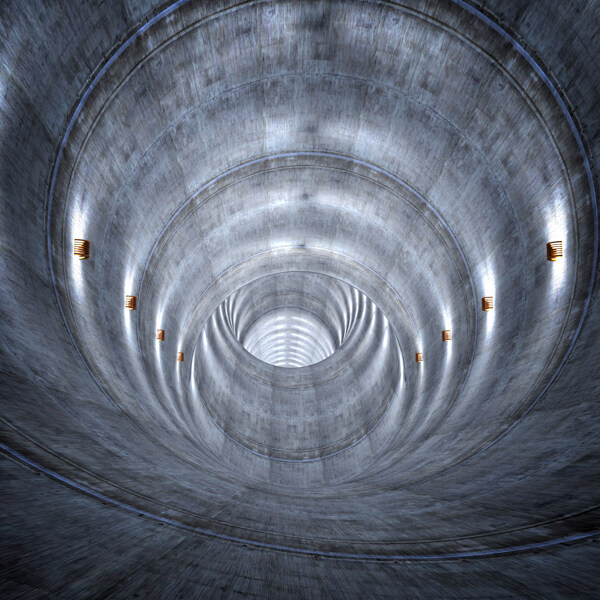 光滑的圆形隧道