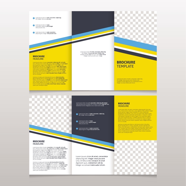 几何黄色商业手册设计