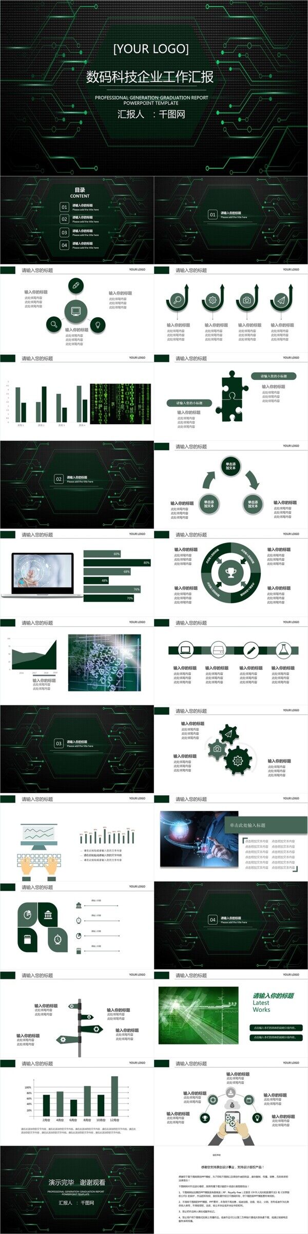 数码科技企业工作汇报PPT