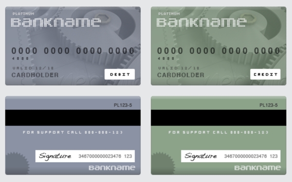 银行储蓄卡模板PSD