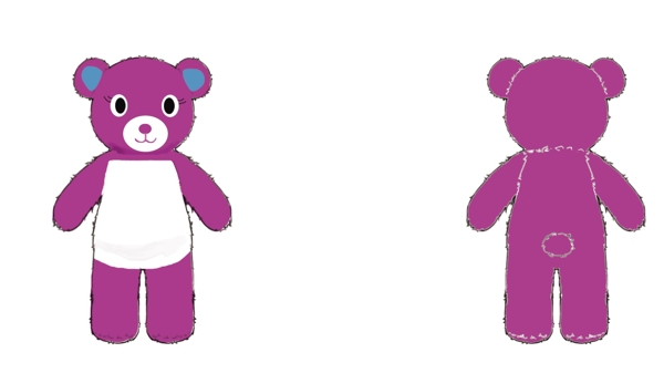 粉色卡通毛绒玩具小熊