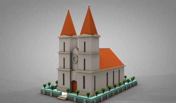 C4D模型城堡图片