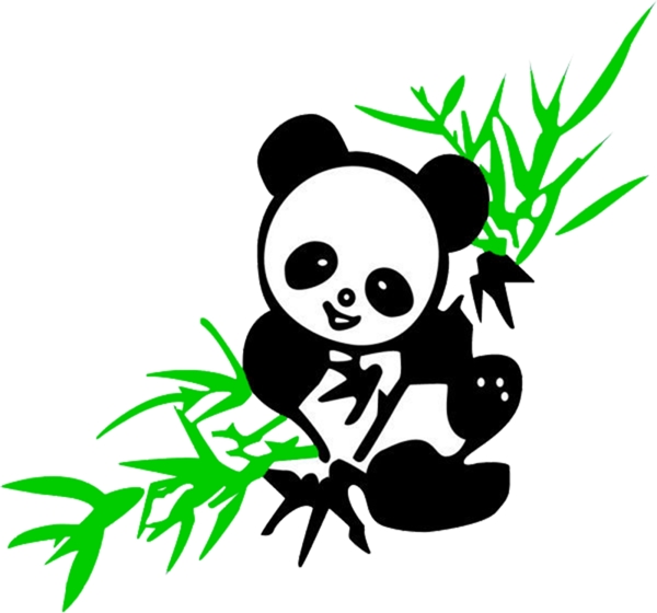 吃竹子国宝大熊猫