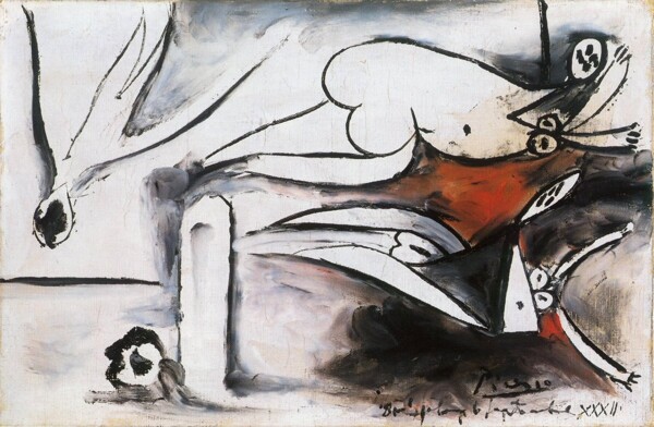 1932Baigneuses西班牙画家巴勃罗毕加索抽象油画人物人体油画装饰画