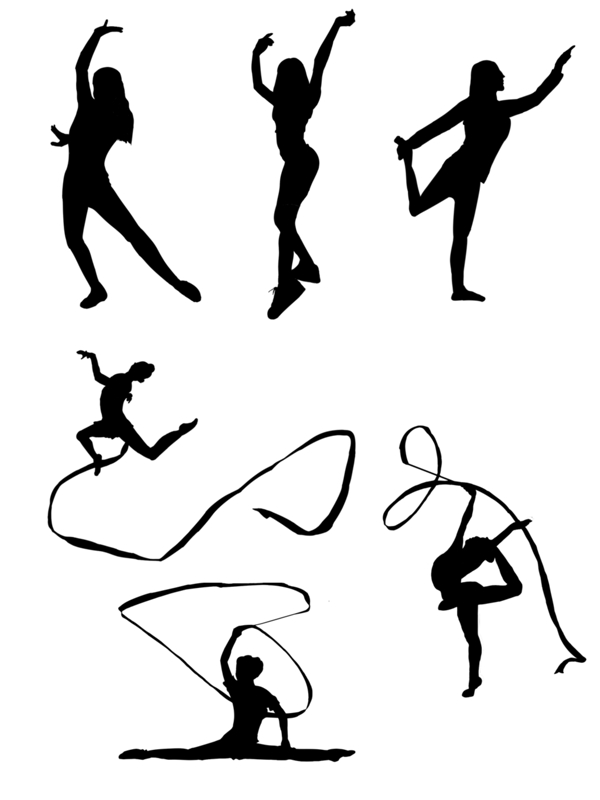 女性舞蹈剪影元素图片