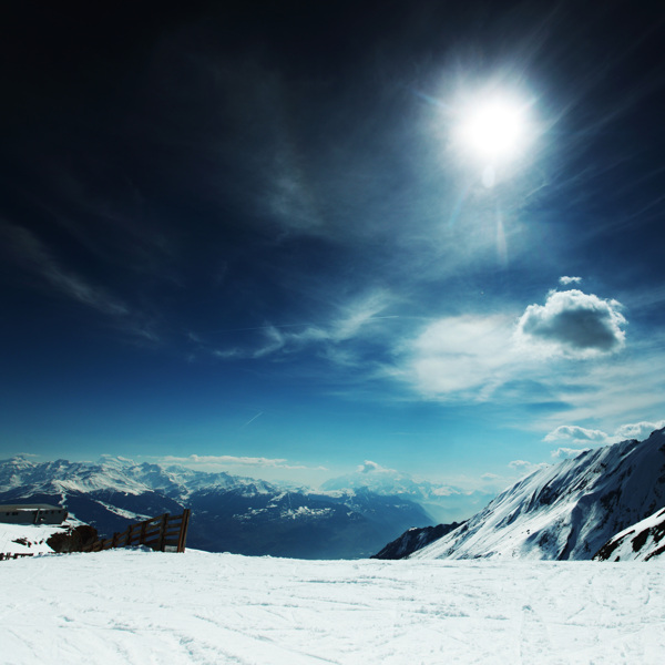 雪山雪景背景素材图片
