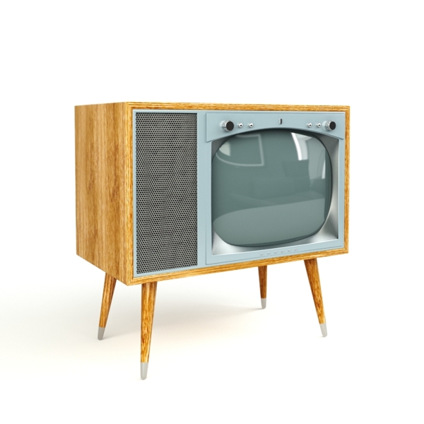 木质复古电视机模型下载
