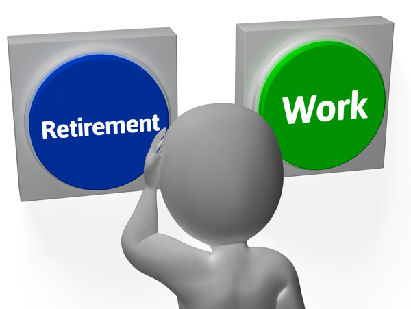 离退休工作按钮显示退休或就业