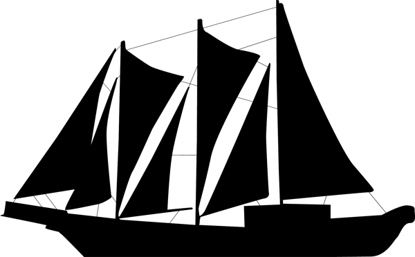 印花矢量图交通帆船色彩黑色免费素材