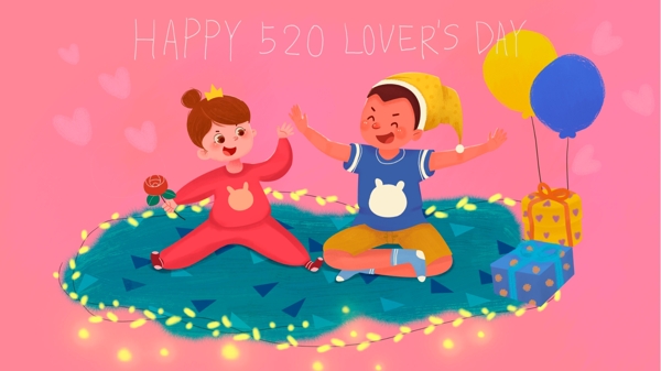 520情人节情侣礼物玫瑰花气球灯光浪漫