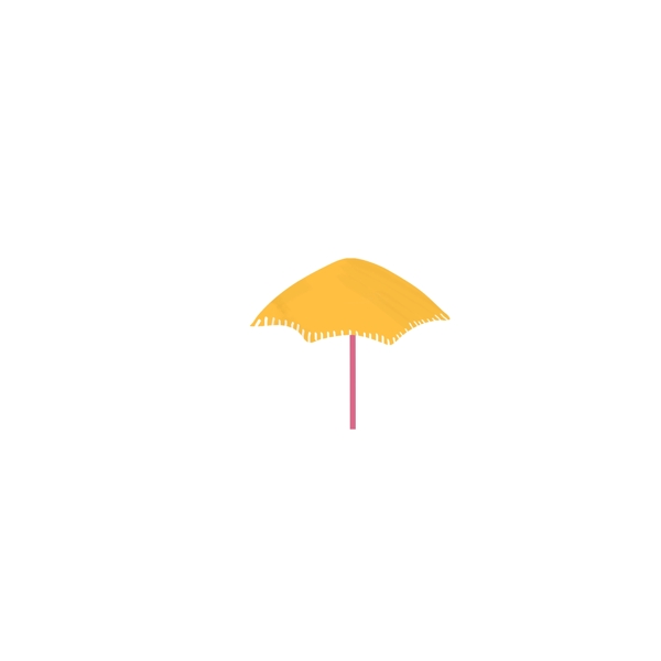 原创黄色遮阳伞元素设计