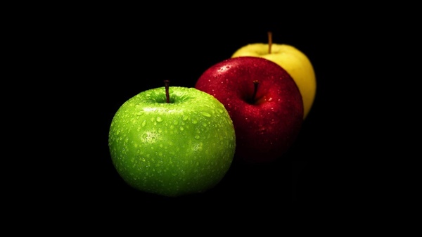 青苹果和红苹果图片