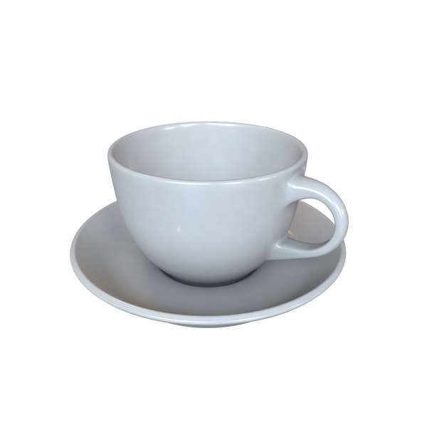 白陶瓷咖啡杯立体装饰