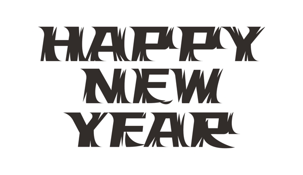 新年快乐英文字体图片