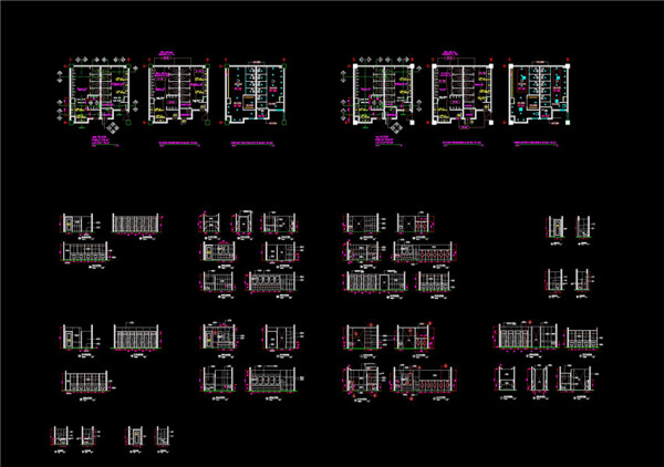 卫生间装修cad竣工图CAD图纸