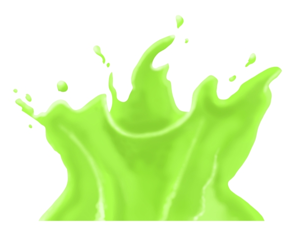 绿色苹果汁喷溅插图
