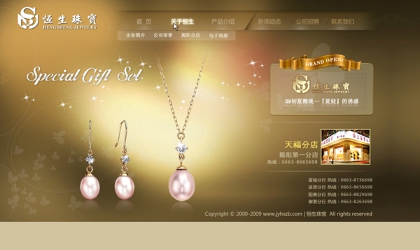 首页珠宝网站模板图片