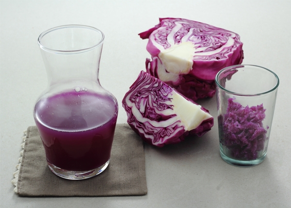 紫色包心菜汁图片
