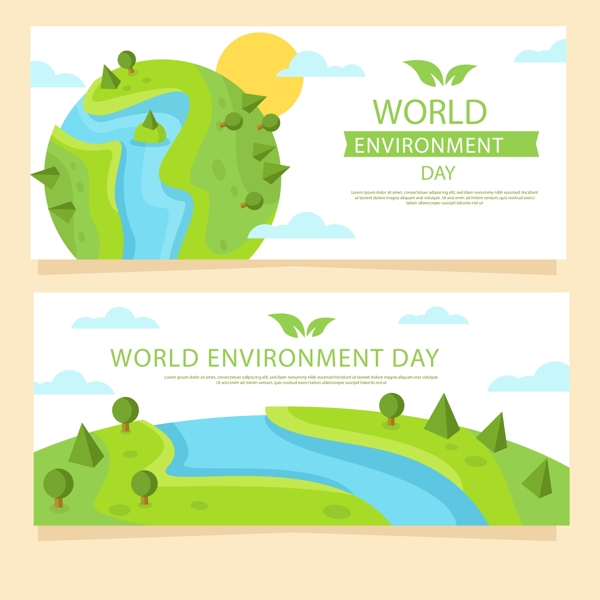 地球世界环境保护日横幅