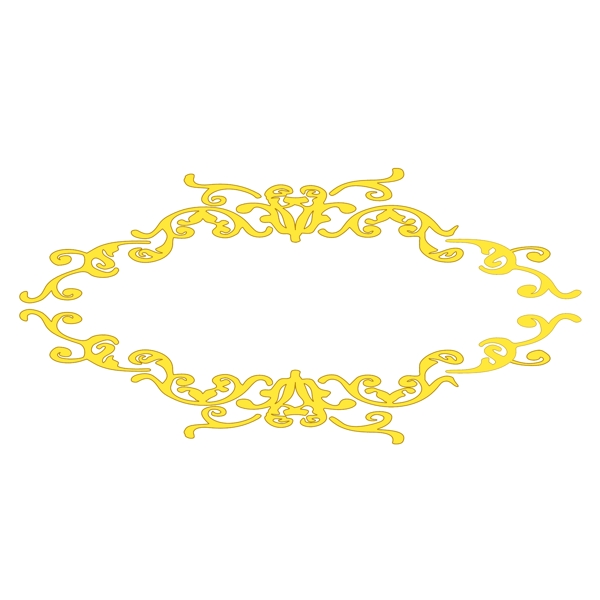 金色欧式古典边框标题栏