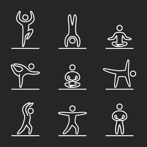 瑜伽健身图标图片