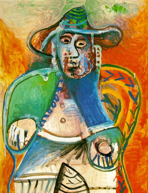 1970Vieilhommeassis西班牙画家巴勃罗毕加索抽象油画人物人体油画装饰画