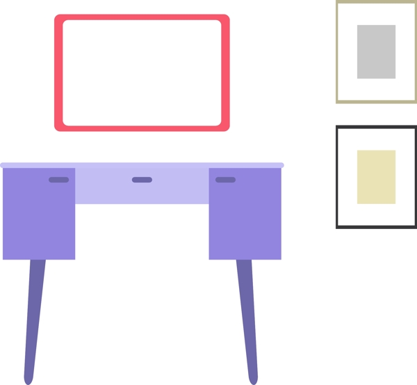 紫色时尚桌子