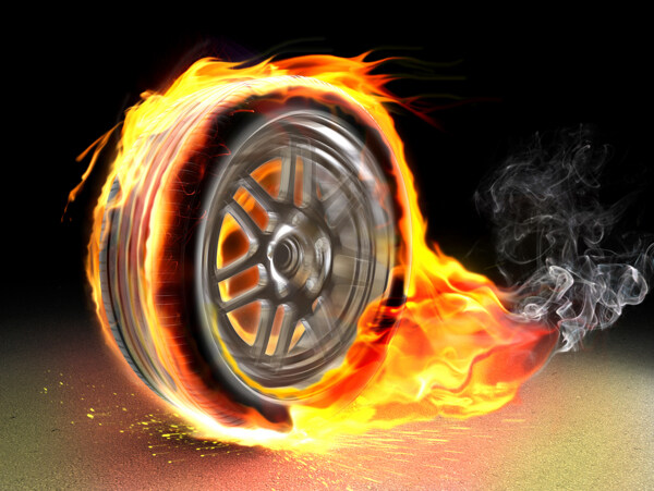 火焰轮胎图片