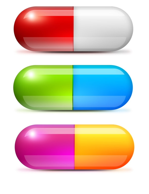 彩色胶囊icon图标设计