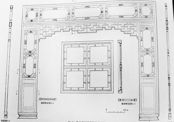 中式古建筑门窗平面图