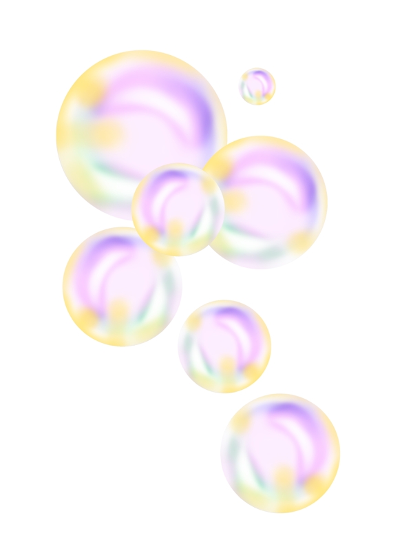 紫色图案气泡插图