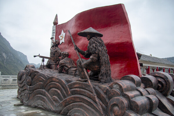 红色文化雕塑红军塑像