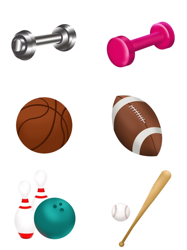 体育用品器材篮球橄榄球哑铃保龄球棒球