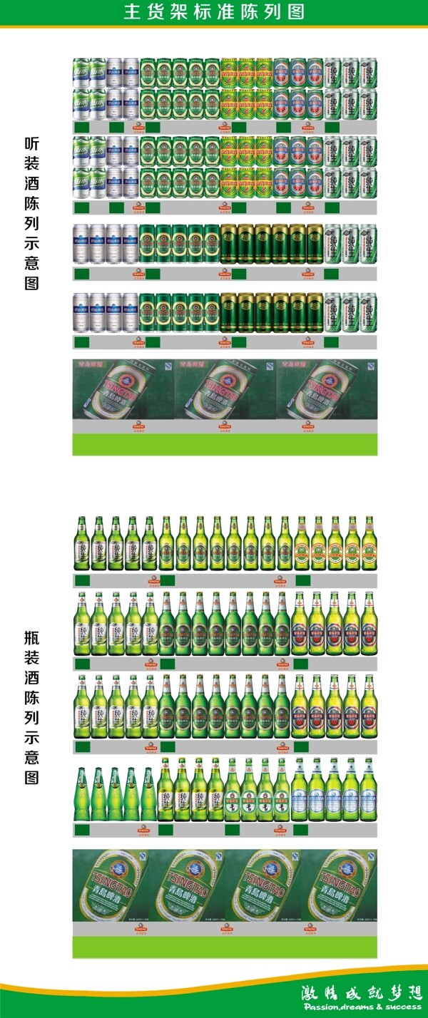 青岛啤酒货架示意图图片