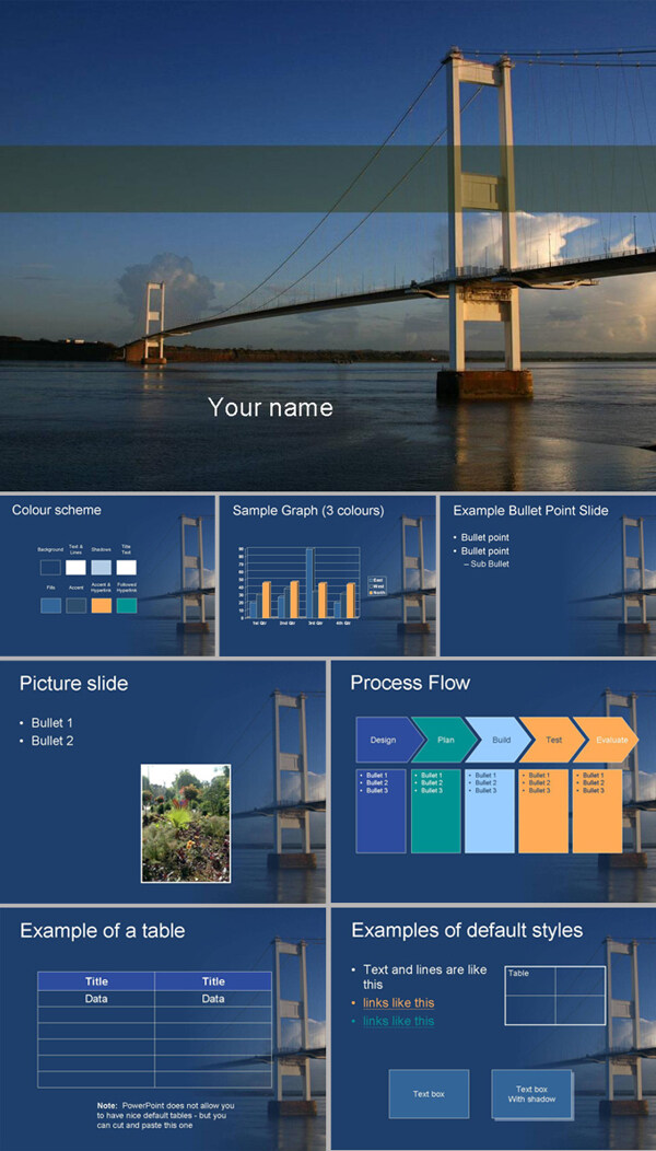 跨海大桥ppt模板
