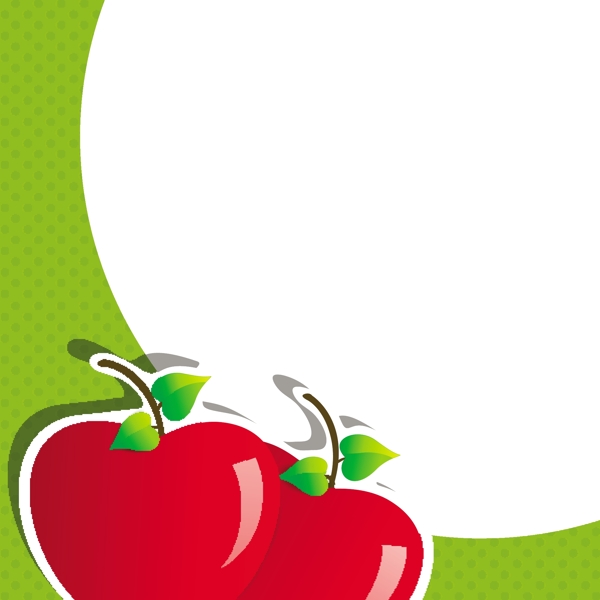有红苹果在绿色和白色背景的医学概念