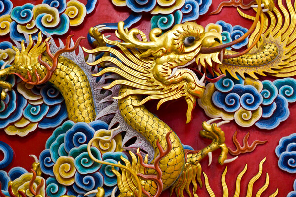 中国传统龙雕刻图腾特图片