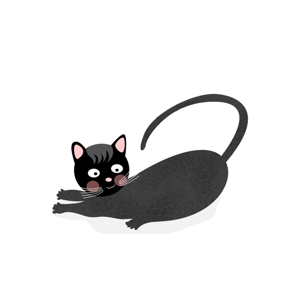 卡通黑猫元素设计可商用元素