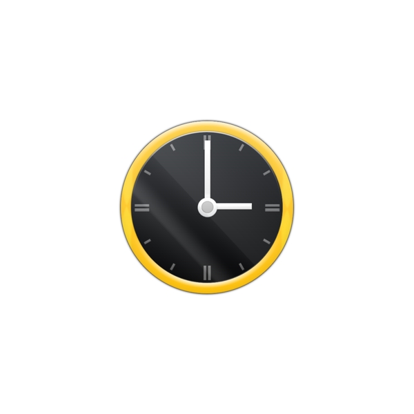 黄色式悬挂时钟icon图标