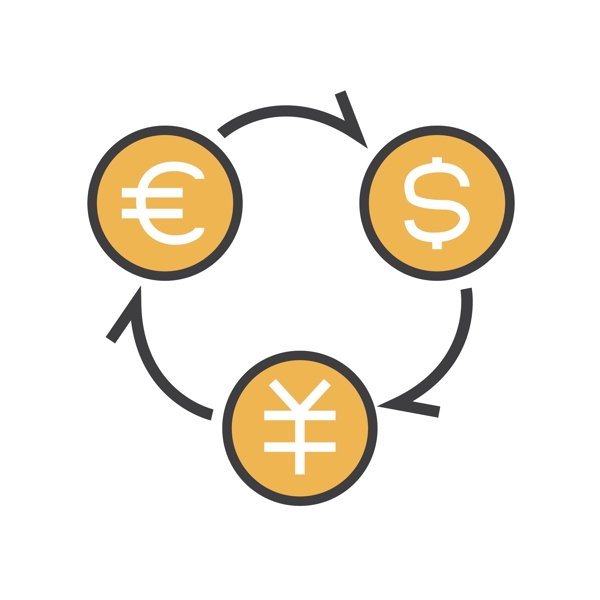创意循环的金钱符号