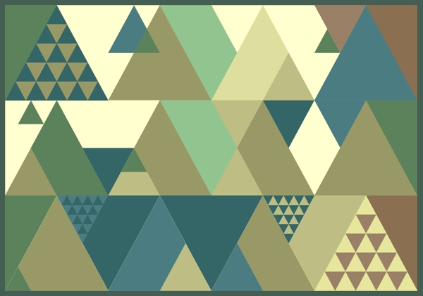 复古风三角形壁纸地毯背景插画