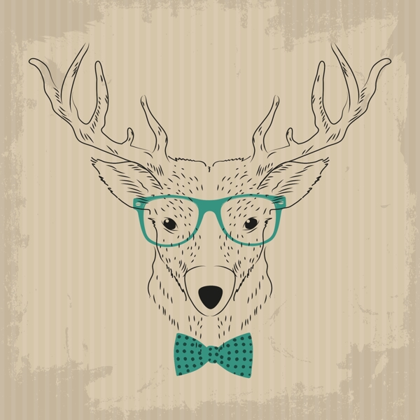 带眼镜的鹿
