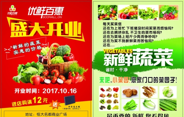 蔬菜超市宣传单