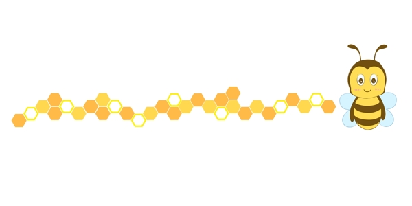 黄色蜜蜂卡通分割线