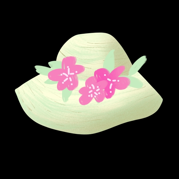 花朵图案帽子插图