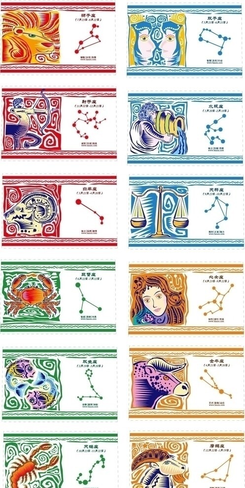 12星座图片